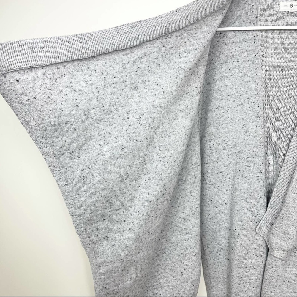 Lou and Grey Waterfall Drape Gray Knit Cardigan - Picture 4 of 10